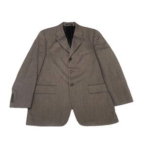 Vintage Ralph Lauren Men's 46R Charcoal Gray 3 Button Wool Sport Coat